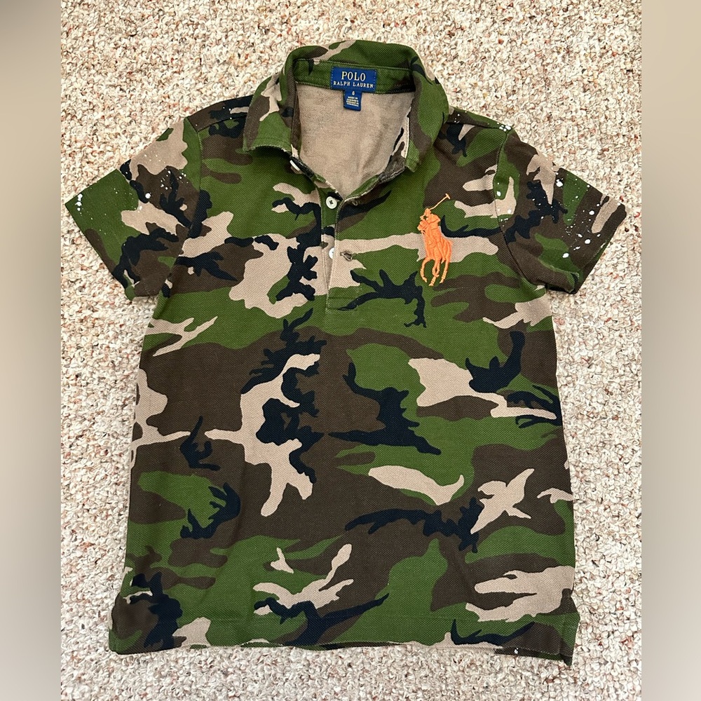 Polo by Ralph Lauren Kids Green Camouflage Polo Shirt